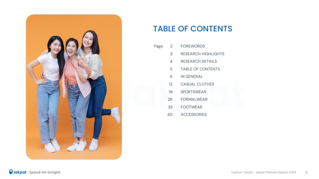 1 Table of Contents Fashion Trends 2023