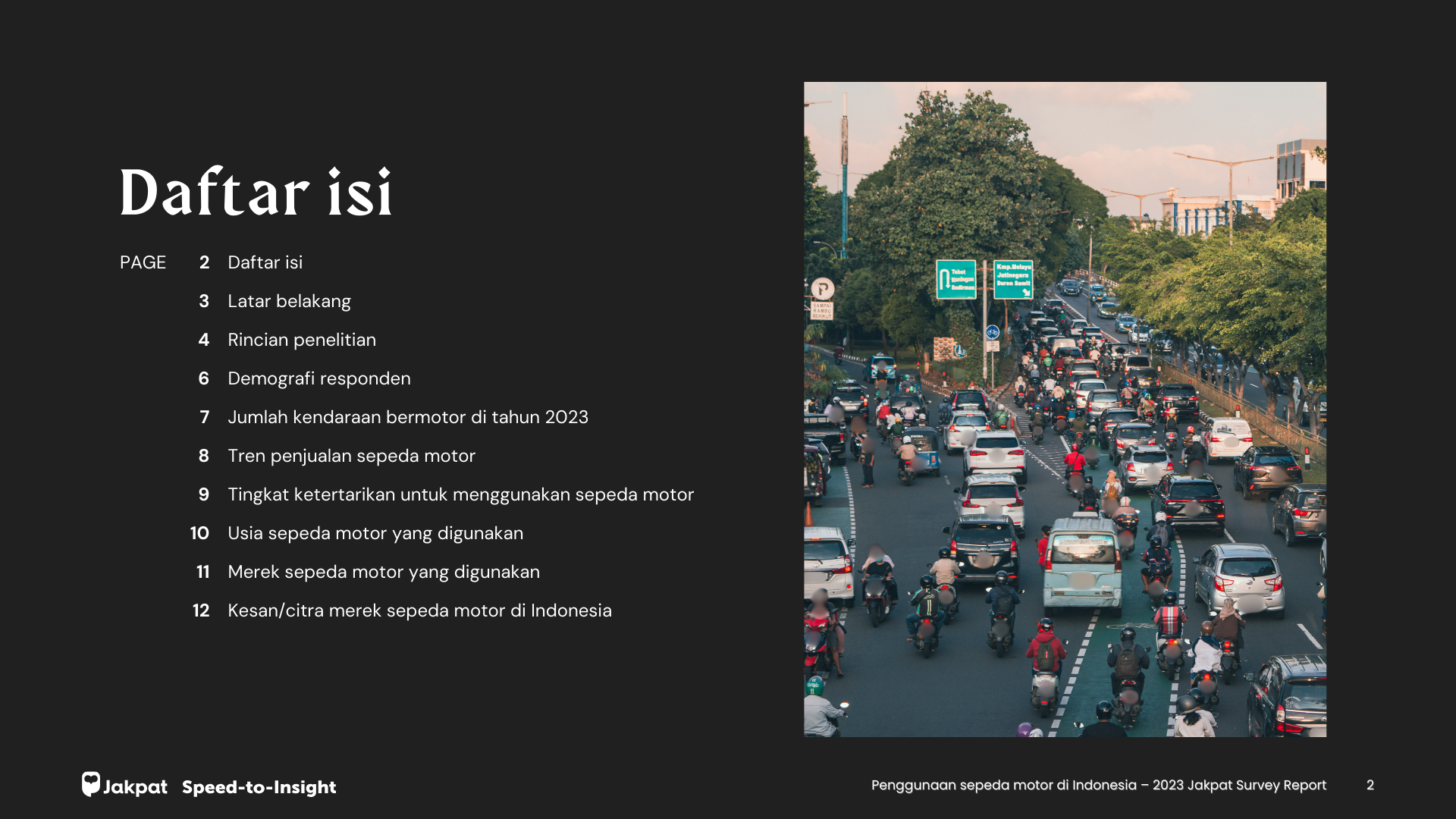 1 Daftar isi - Penggunaan Sepeda Motor di Indonesia